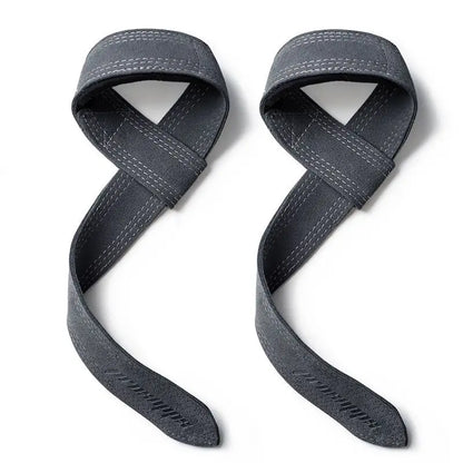 1Pair 4mm Cowhide Weight lifting Wrist Straps Fitness Bodybuilding Training Gym lifting straps NonSlip Gym Grip Deadlift Pull-up - GabyFit Goods