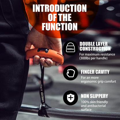 Pull Up Handles Grips Gym Training Fitness Grip Resistance Band Handles Face Pull, Rowing, Lat Pulldown ,Barbells for Home Gym - GabyFit Goods