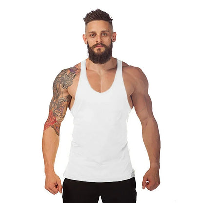 Gym Clothing Bodybuilding Stringer Hoodie Tank Top Muscle Shirt Fitness Men hooded undershirt Cotton workout Sleeveless shirt