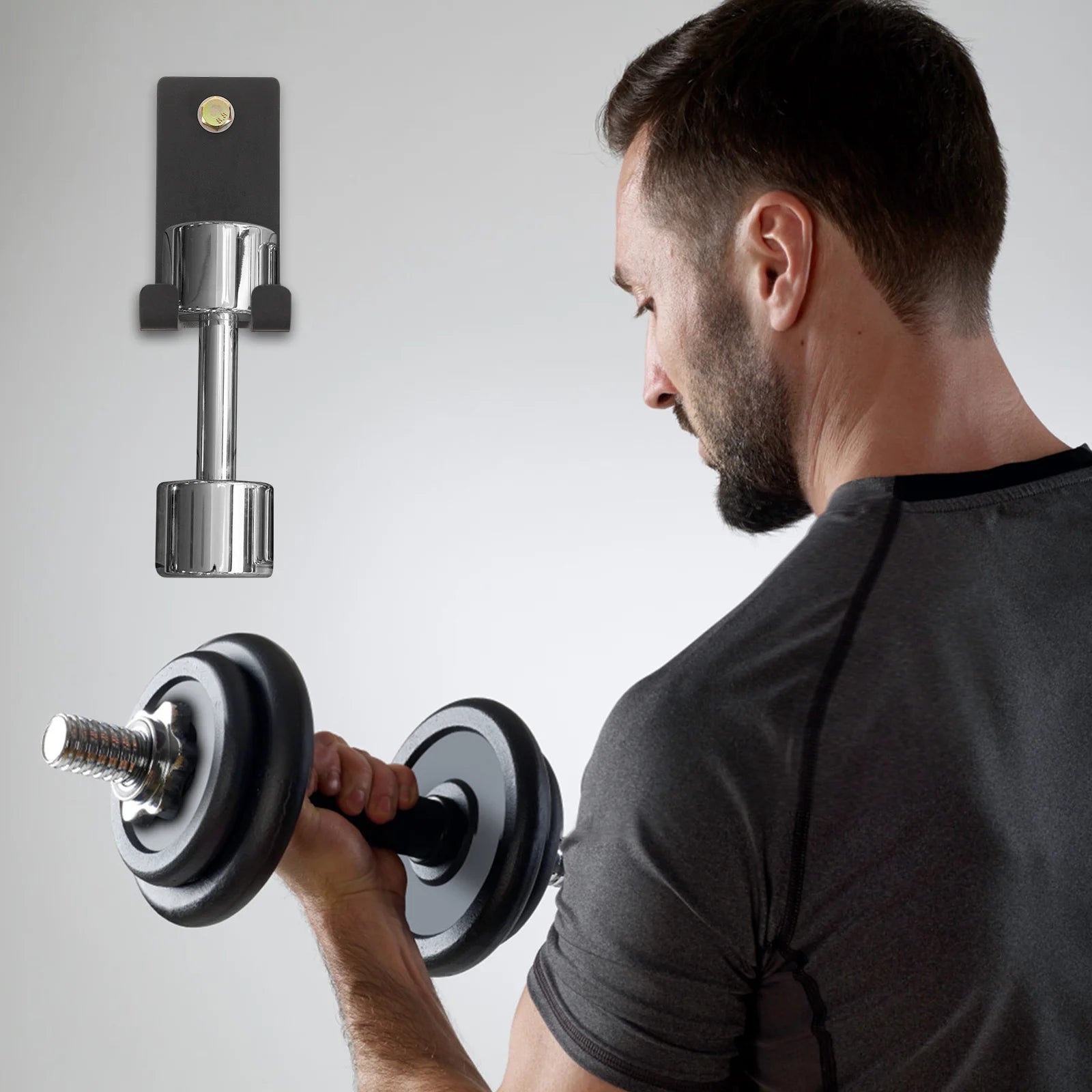 Home Gym Dumbbell Stand Barbell Wall Mount Barbell Storage Barbell Rack for Dumbbell Gym Home Workout Gym Indoor Fitness - GabyFit Goods