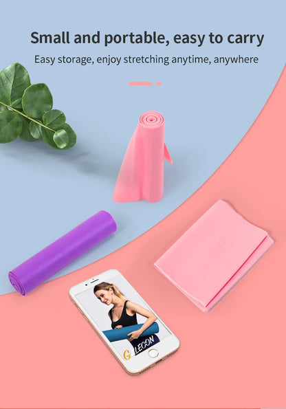 Yoga Pilates Elastic Resistance Band Fitness Training Band 150cm Fitness Elastic Rubber Gym Natural Rubber - GabyFit Goods