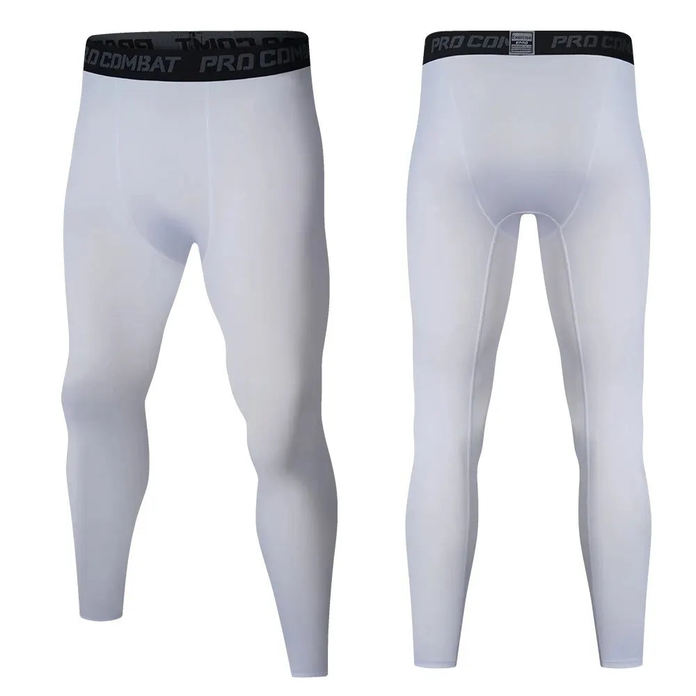 Men's Running Leggings Sportswear Quick Dry Gym Fitness Tights Workout Training Jogging Sports Trousers Compression Sport Pants - GabyFit Goods