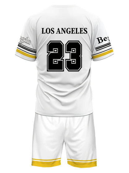 2025 summer new basketball shirt men's suit breathable casual fashion street men comfortable soft