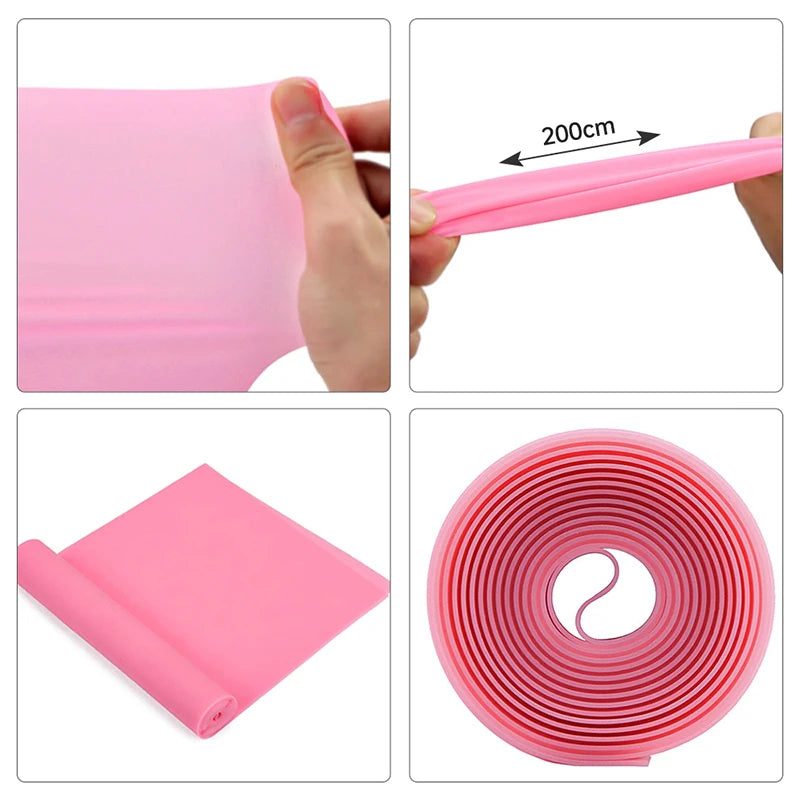 Yoga Pilates Elastic Resistance Band Fitness Training Band 150cm Fitness Elastic Rubber Gym Natural Rubber - GabyFit Goods