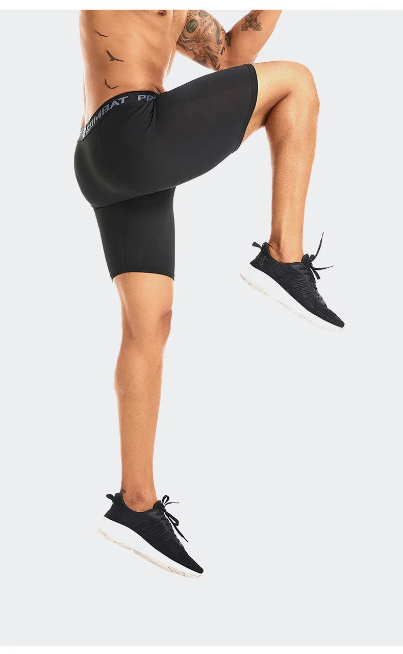 Men's fitness pants for summer exercise, slim fit, elastic, quick drying, tight fitting sports shorts for basketball and soccer - GabyFit Goods