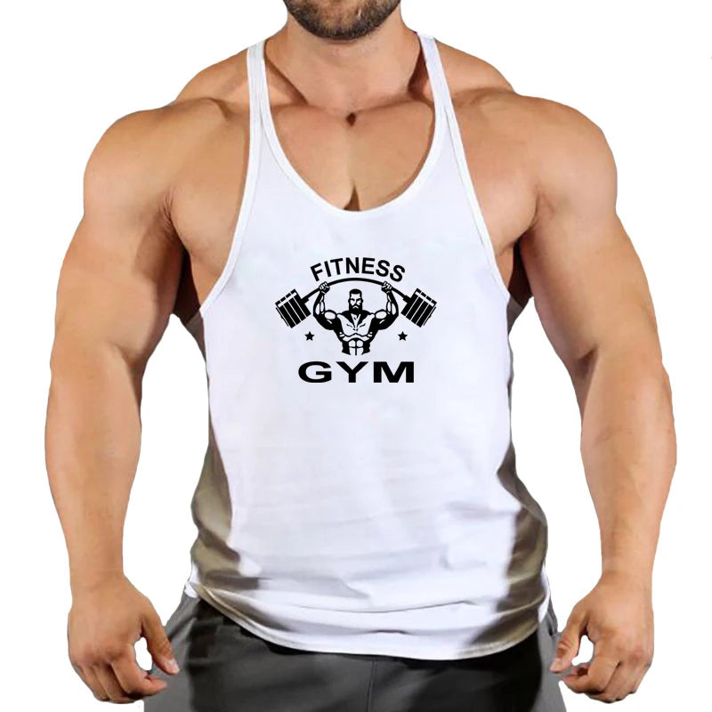 Muscle Mens Bodybuilding Stringer Tank Top gym Clothing Y back Fitness sleeveless vest shirt Weightlifting singlets - GabyFit Goods
