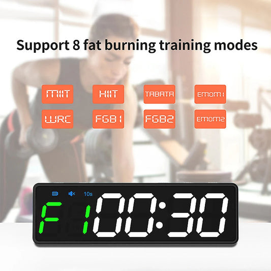 Mini Gym Timer Rechargeable Stopwatch Portable Countdown/up Clock with Magnetic Back for Home Gym Fitness Training - GabyFit Goods