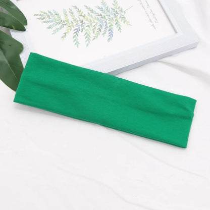 Elastic Cotton HairBand Fashion Headbands for Women Men Solid Running Fitness Yoga Hair Bands Stretch Makeup Hair Accessories - GabyFit Goods