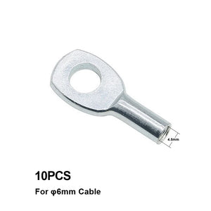 10pcs Gym Pulley Machine Cable Eyelet Terminal Wire Rope Port Joint Stopper Gym Gyms Steel Wire Gym Pulley Machine Cable Eyelet