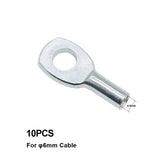 10pcs Gym Pulley Machine Cable Eyelet Terminal Wire Rope Port Joint Stopper Gym Gyms Steel Wire Gym Pulley Machine Cable Eyelet