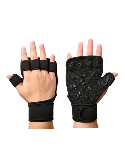 Gym Fitness Heavy duty Training Glove Men Women Fitness Sports Body Building Gymnastics Grips Hand Wrist Palm Protector Gloves - GabyFit Goods