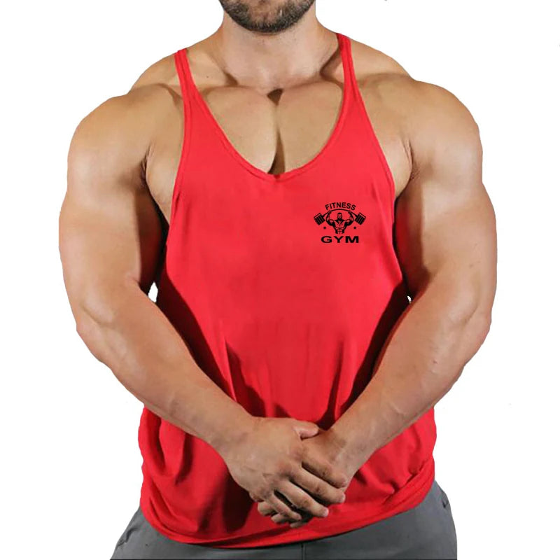 Muscle Mens Bodybuilding Stringer Tank Top gym Clothing Y back Fitness sleeveless vest shirt Weightlifting singlets - GabyFit Goods