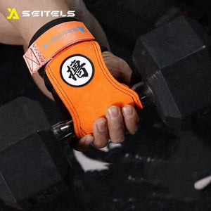 1Pair Gym Pads Cowhide Gym Gloves Grips Anti-Skid Weight Power Belt Lifting Pads Deadlift Belt Workout Palm Protection Lu