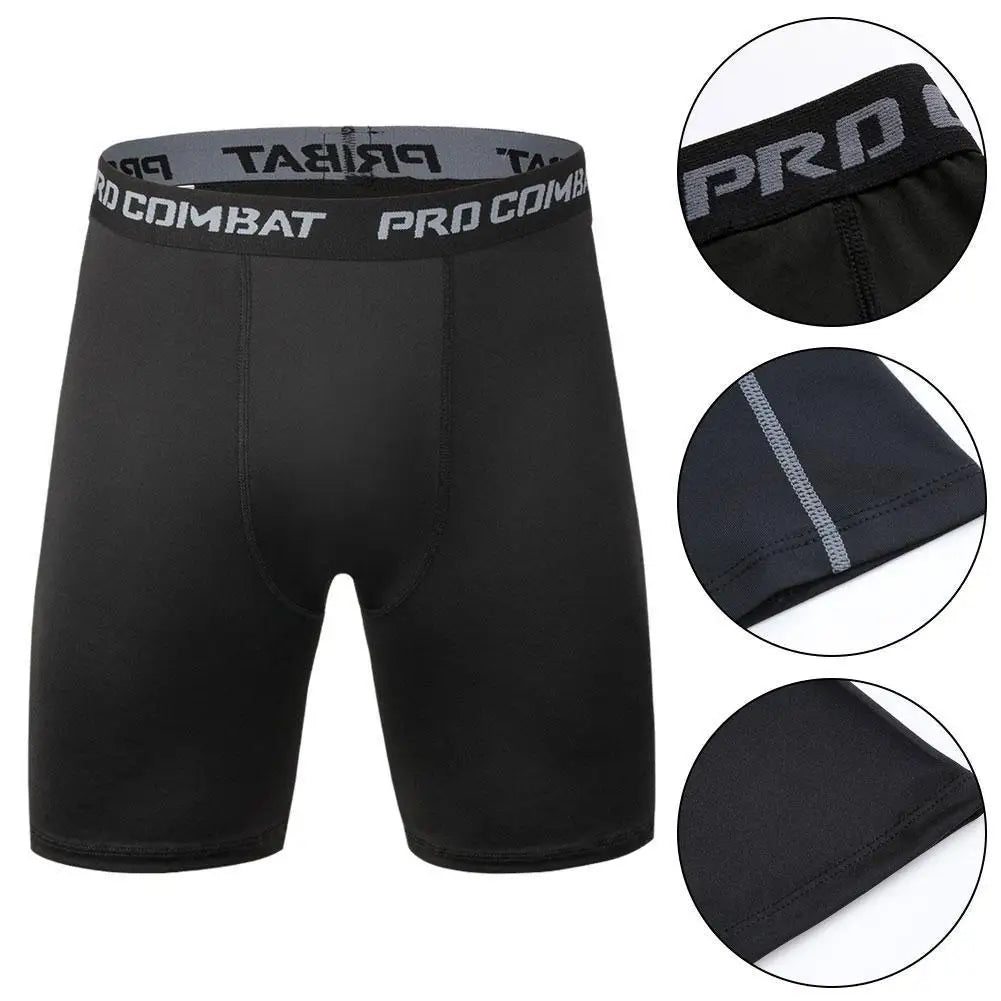 Men's Leggings Compression Pants Sports Leggings Basketball Quarter Shorts Quick Drying Running Training Stretch Fitness Pants - GabyFit Goods