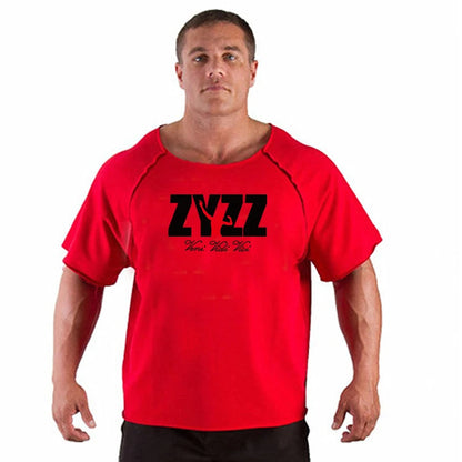 Men Bodybuilding Sport T-shirt Loose Running Shirt Short Sleeve Oversized Top Gym T Shirt Men Fitness Tshirt Cotton Sportswear