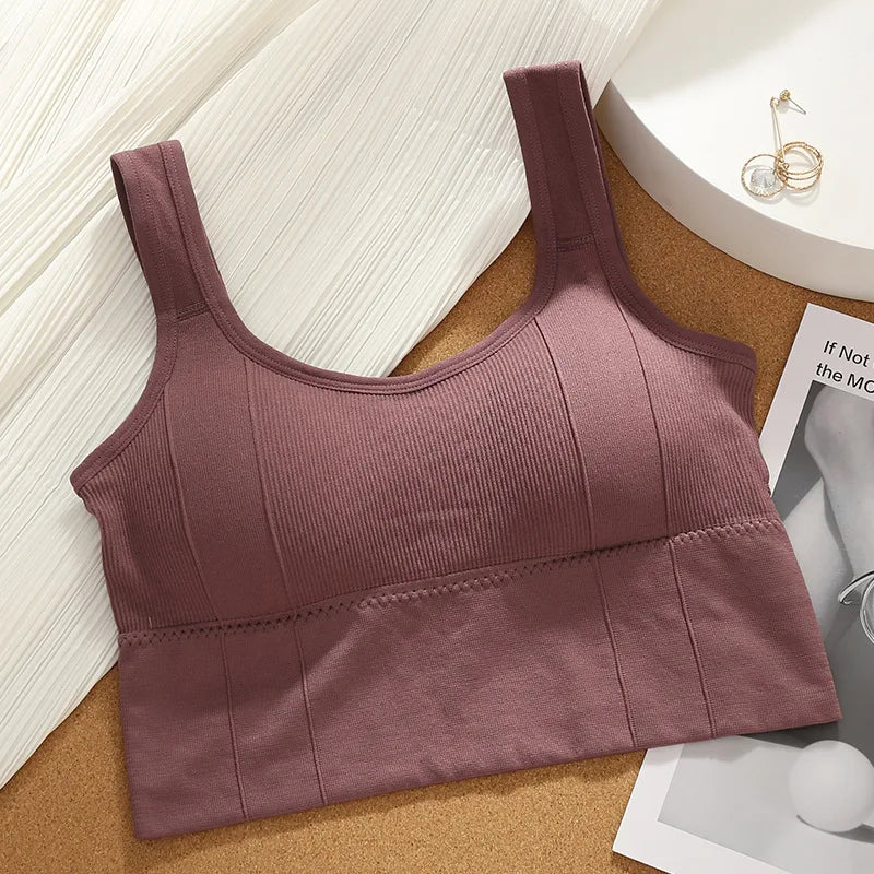 Breathable Sports Bra Anti-Sweat Fitness Top Women Seamless Yoga Bra Shockproof Crop Top Push Up Sport Bra Gym Workout Top - GabyFit Goods