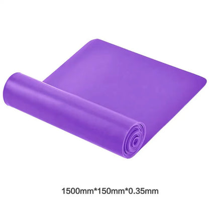 Yoga Pilates Elastic Resistance Band Fitness Training Band 150cm Fitness Elastic Rubber Gym Natural Rubber - GabyFit Goods