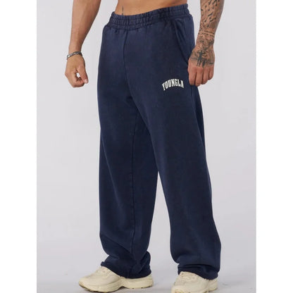 2025 Men's Sports Pants Spring Autumn High Quality Loose Straight Trousers Jogger Gym Sports Fitness Fashion Brand Casual Pants