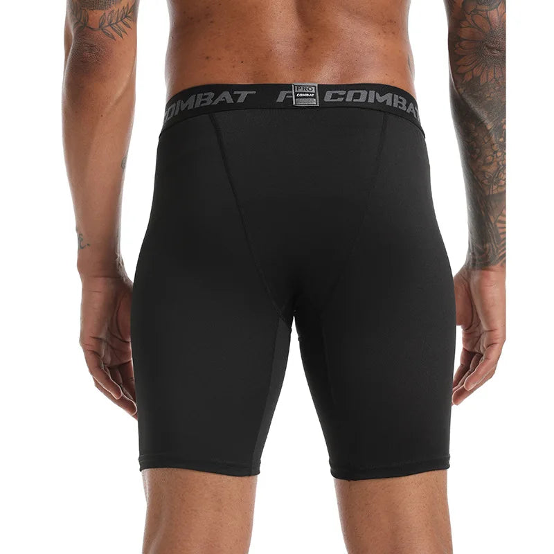 Men's fitness pants for summer exercise, slim fit, elastic, quick drying, tight fitting sports shorts for basketball and soccer - GabyFit Goods