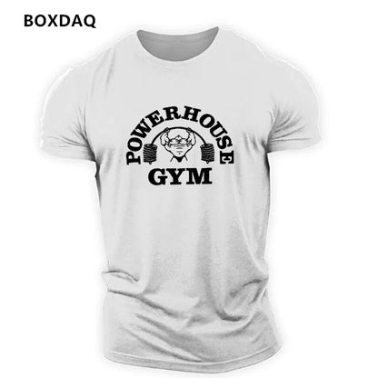 Gym Weightlifting Sports Men's T-Shirts Summer Short Sleeve Fitness Sports Male T Shirt  O-Neck Casual Loose Tops 6XL Plus Size
