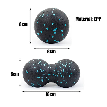 EPP 8cm Peanut Balls Body Massage Fascia Ball High Density Muscle Relaxation Lacrosse Fitness Yoga Myofascia Ball Relieve Pain - GabyFit Goods