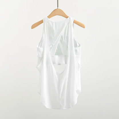 Sports for Fitness Top Shirt Women Yoga Gym Clothing with Bar Vest Beauty Back Tight Running Shirts Gym Workout Pilates Blouse