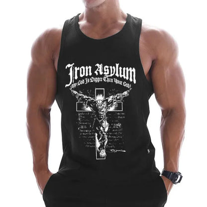 Fitness Clothing  Men Muscle Shirt  Cotton Men Tank Top Workout Bodybuilding Men Sportwear Tank Top Sleeveless Vest