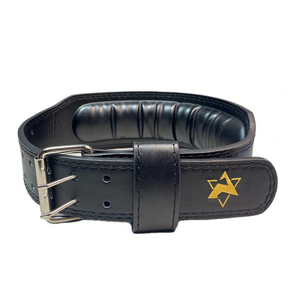 Weightlifting Belt PU Leather Waist Support Gym Belt Unisex Wide Barbell Training Weight Lifting Brace Straps for Fitness