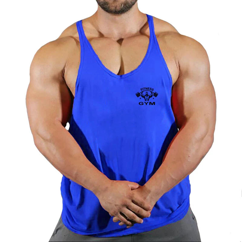 Muscle Mens Bodybuilding Stringer Tank Top gym Clothing Y back Fitness sleeveless vest shirt Weightlifting singlets - GabyFit Goods