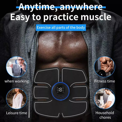 USB Rechargeable Intelligent Muscle Training Device for Fitness Body Shaping Abdominal Training Electric Slimming Massager - GabyFit Goods
