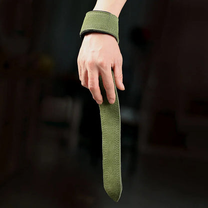 1Pair 4mm Cowhide Weight lifting Wrist Straps Fitness Bodybuilding Training Gym lifting straps NonSlip Gym Grip Deadlift Pull-up - GabyFit Goods