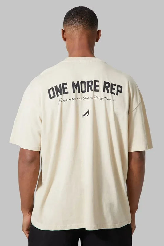 Man Active One More Rep Oversized Washed T-shirt Luxury Brand Great Chapter Embroidered Short Cotton Casual Loose Couple Tee
