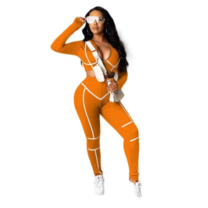 Fitness Set Sport Tracksuit Yoga Set 2 Piece Sets Workout Long Sleeve Seamless Sportwear Gym Set Push Up Bodysuit for Women 2024