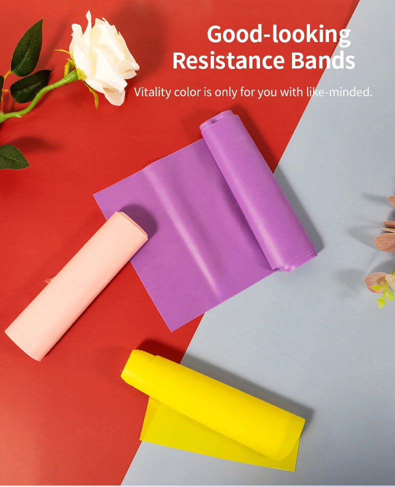 Yoga Pilates Elastic Resistance Band Fitness Training Band 150cm Fitness Elastic Rubber Gym Natural Rubber - GabyFit Goods