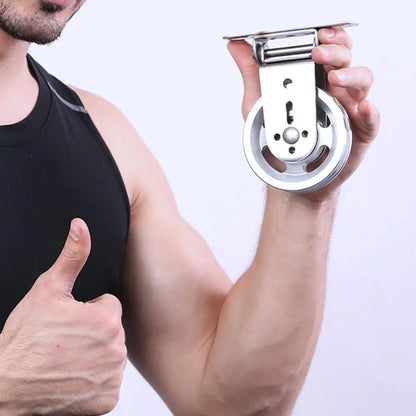 Wall-mounted Gym Home Rotating Silent Pulley Bearing Pulley for DIY Gym Equipment Pulley Block Stainless Steel Mute BearingWheel - GabyFit Goods