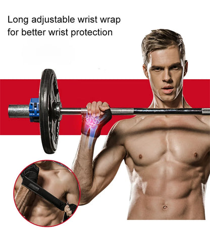 One Pair Gym Gloves with Wrist Wrap Support Half Finger Non Slip Training Gym Workout Gloves for Dumbbells - GabyFit Goods