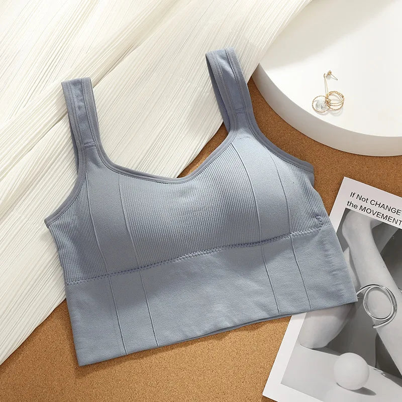 Breathable Sports Bra Anti-Sweat Fitness Top Women Seamless Yoga Bra Shockproof Crop Top Push Up Sport Bra Gym Workout Top - GabyFit Goods