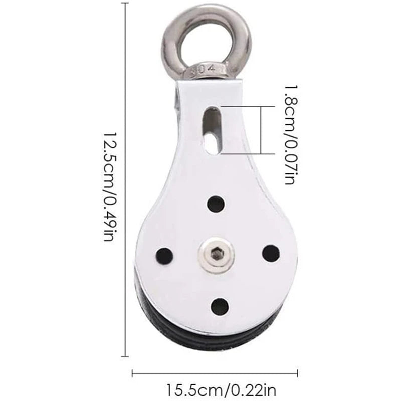 Silent Gym Cable Pulley Rotation 360 Degree Stainless Steel Surface Smooth Durable Attachment for DIY Home Gym Pulley System - GabyFit Goods