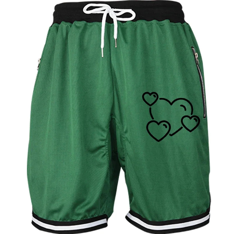 Men's Breathable Basketball Shorts Athletic Wear - Mesh Panel Ventilation & Anti-Slip Waist (8 Colors)
