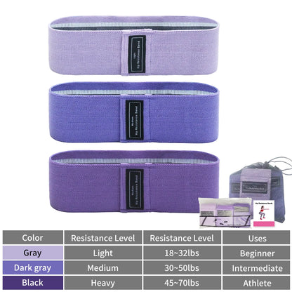 Squat glute workout Non-slip trainer thick band Fabric Resistance Elastic Booty Bands Stretch Fitness Strips Loops Yoga Equipmet - GabyFit Goods