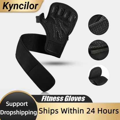 1Pair Hand Grips Gymnastics Gloves Grips Silicone Anti-Skid Gym Fitness Gloves Weight Lifting Grip Gym Crossfit Trainining - GabyFit Goods