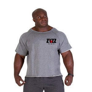 Men Bodybuilding Sport T-shirt Loose Running Shirt Short Sleeve Oversized Top Gym T Shirt Men Fitness Tshirt Cotton Sportswear