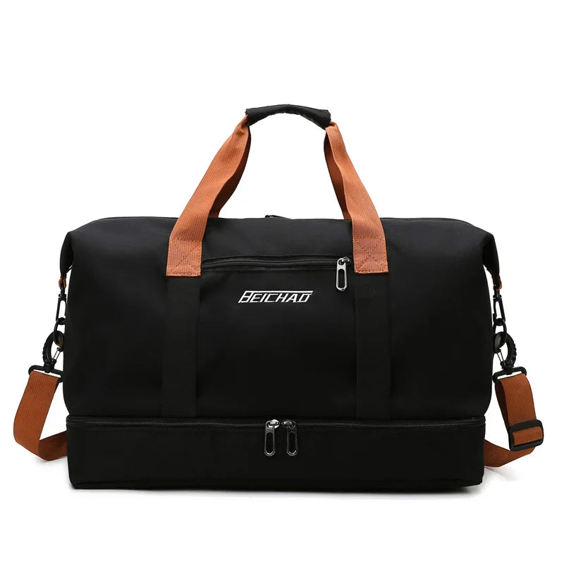 Gym Bag Travel Fitness Bag for Women Large Capacity Men's Sports Luggage bag Waterproof Female Messenger Bag Dry And Wet Handbag - GabyFit Goods
