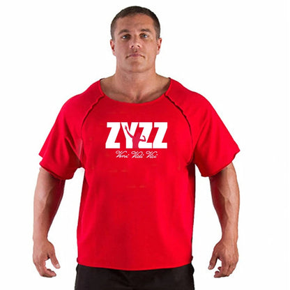 Men Bodybuilding Sport T-shirt Loose Running Shirt Short Sleeve Oversized Top Gym T Shirt Men Fitness Tshirt Cotton Sportswear