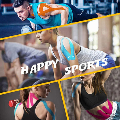 5cm*5m Sport Kinesiology Tape Athletic Elastic Kneepad Muscle Pain Relief Knee Taping Fitness Running Tennis Swimming Football - GabyFit Goods
