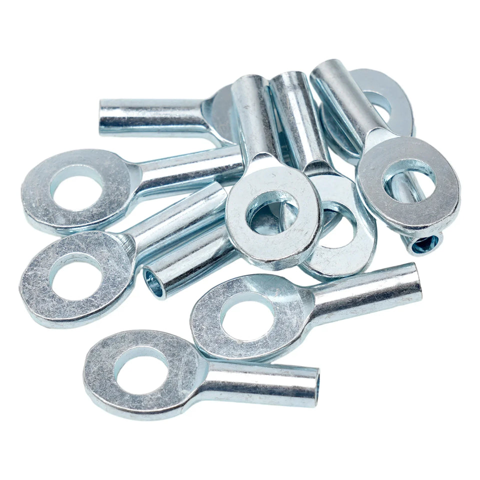 10pcs Gym Pulley Machine Cable Eyelet Terminal Wire Rope Port Joint Stopper Gym Gyms Steel Wire Gym Pulley Machine Cable Eyelet