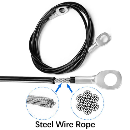 Fitness High-StrengthPulley  Cable - Durable Steel Wire for Home Gym Equipment - Perfect Replacement for Powerhouse Gym