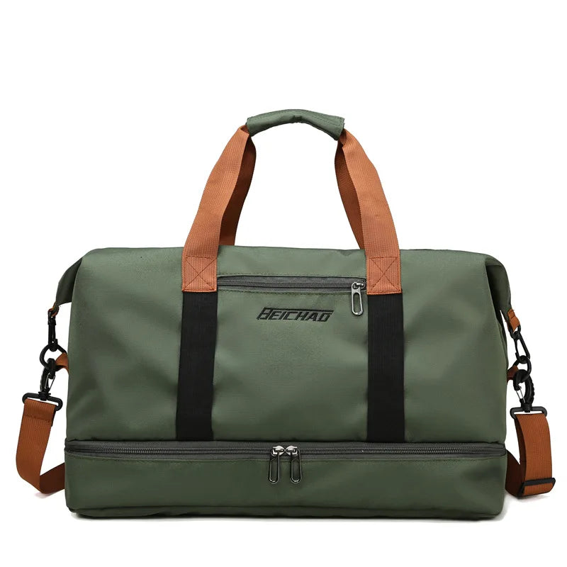 Gym Bag Travel Fitness Bag for Women Large Capacity Men's Sports Luggage bag Waterproof Female Messenger Bag Dry And Wet Handbag - GabyFit Goods