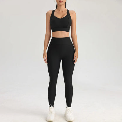 Sportswear woman gym yoga clothes Sport outfit Elegant 2-piece sets  fitness clothing Bra and Pants Set