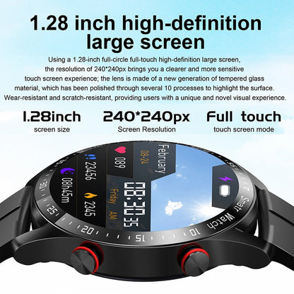 ECG+PPG Bluetooth Call Smart Watch Men Laser Health Blood Pressure Fitnes Sports Watches Man Sports Waterproof Smartwatch+Box - GabyFit Goods